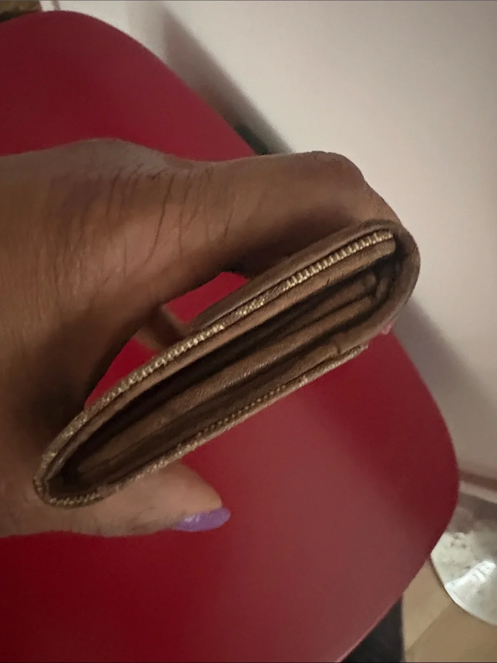 Gucci Brown Monogram Canvas & Leather vintage card holder